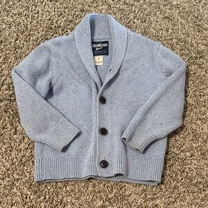 OshKosh B'gosh Light Gray Button-Up Cardigan